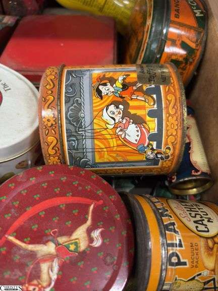 Empty Tins Assortment, Some Old, Some Reproduction