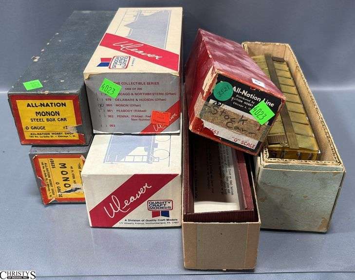 All-Nation and Other Train Car Model Kits, Stock Car, Box Car and Others image