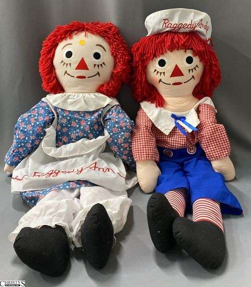Plush Raggedy Ann and Andy Dolls image