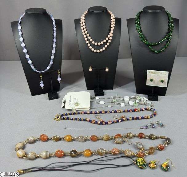 8 Matching Necklace and Earrings Sets image