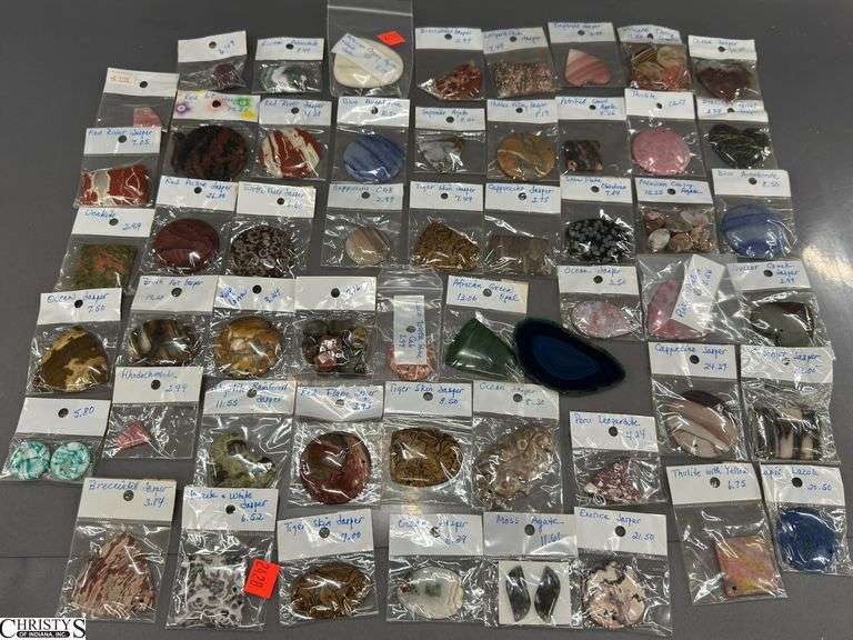 Individually Packaged Stones For Making Jewelry Black & White Jasper, Shapes Sea Horses, Red River, Ocean, Turtle Shell, Jaspers and More image