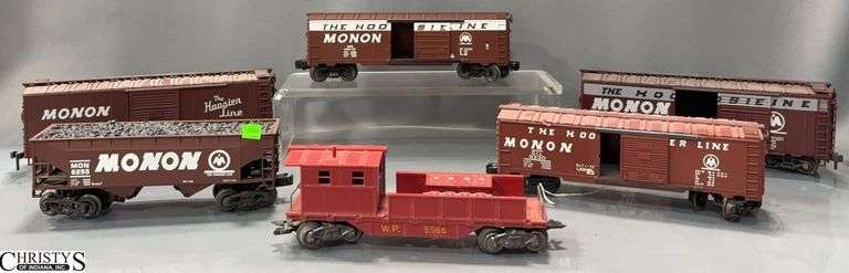 6 Unboxed Train Cars, Lionel, Atlas and Marx Mostly Monon The Hoosier Line image