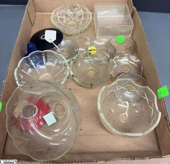 Assorted Glass Candelabra Bobeches - 4" of largest image