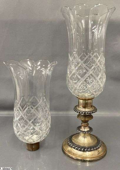 Weighted Candle Stand, Hurricane Shades, Overall 16" image