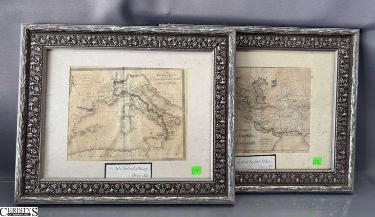2 Rollins 1823 Map Prints - 17.5" x 14.5" of each frame image