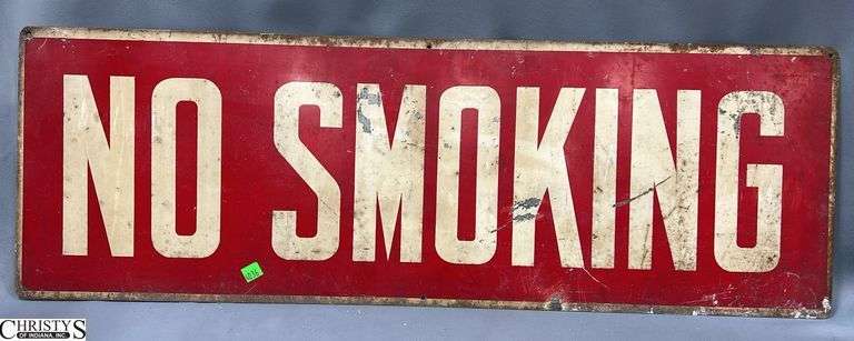 No Smoking Metal Sign 36x12 image