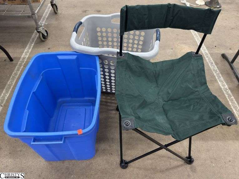 Laundry Basket, Tote Missing Lid, Camp Chair image