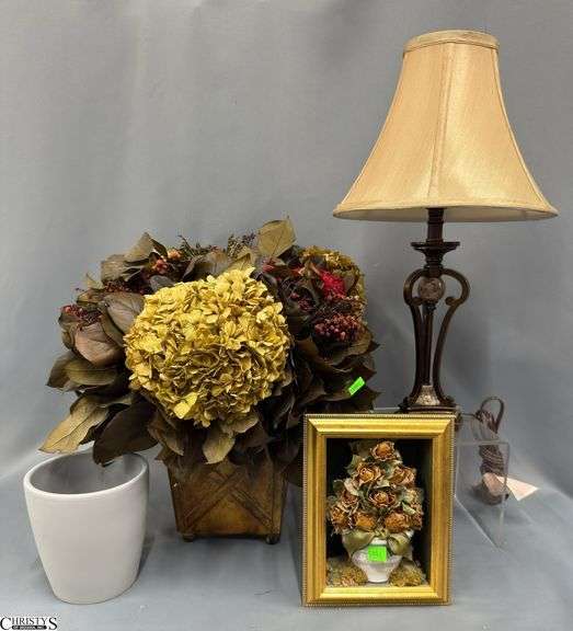 Artificial Flower Decor, Planter, and Shadow Box, Tallest Hydrangea 16" image