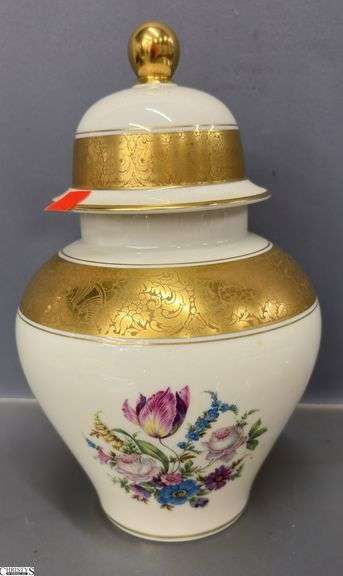 Rosenthal Porcelain Lidded Vase - 10" image