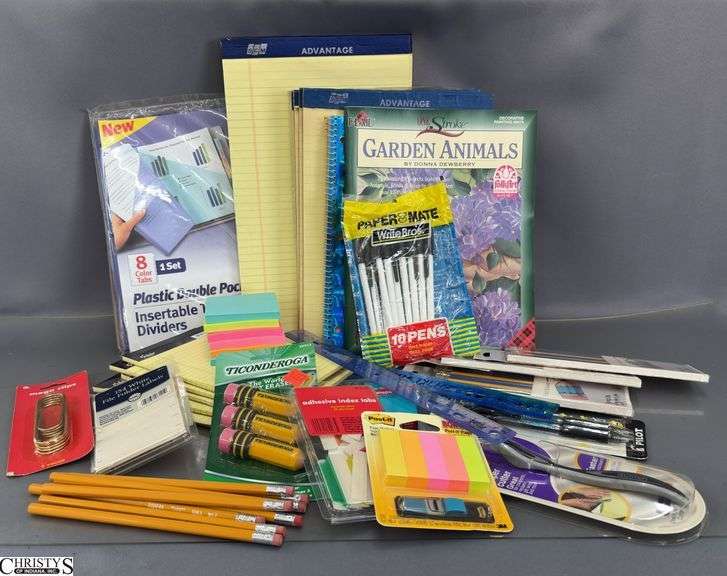 Legal Note Pads, Pencils, Post - Its, Tape, Paper Cutter image