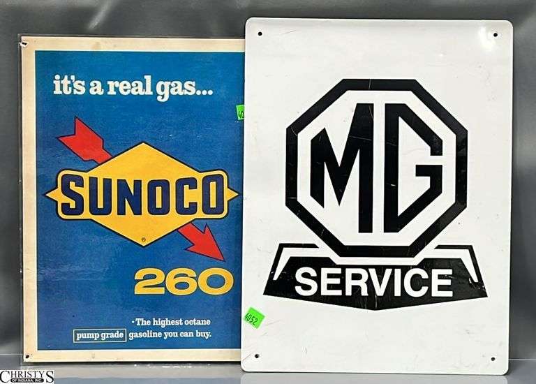 Sunoco Laminated, Metal MG Service Sign 12x16 image