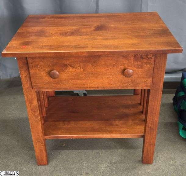 Mission Style Night Stand With Drawer 26x17x26" image