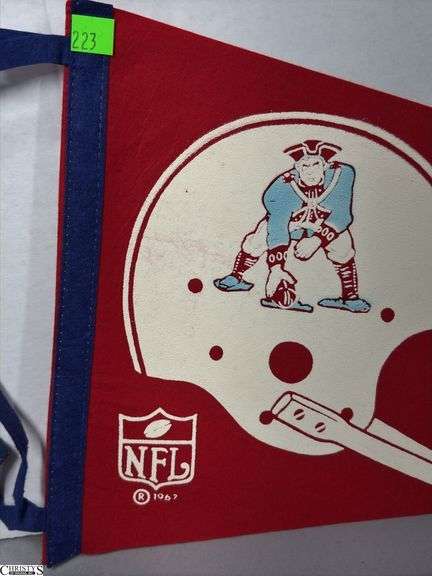 New England Patriots NFL Pennant Dated 1967