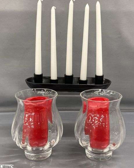 Taper and Pillar Candle Holders, Tallest With Candles 11" image