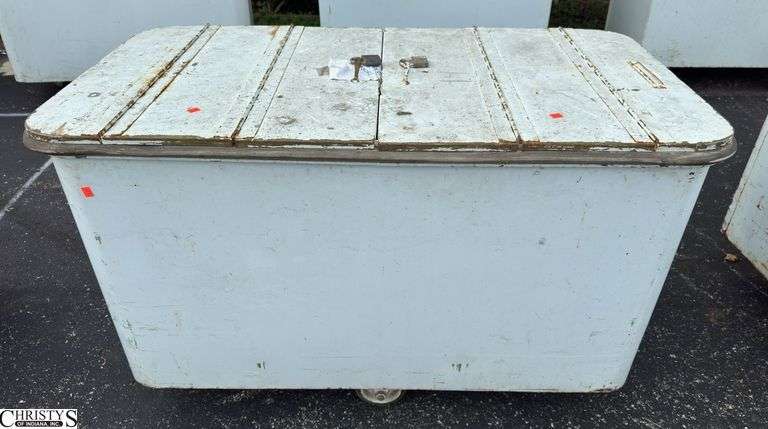 Metal Rolling Dishware Container with Dishware See Photos For Contents 50x27x33 image