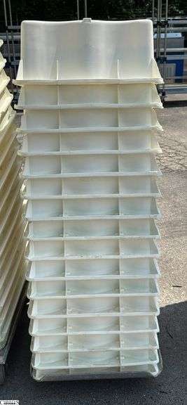 Rolling Cart With Plastic Bins, 24x17x7" Of Bins image