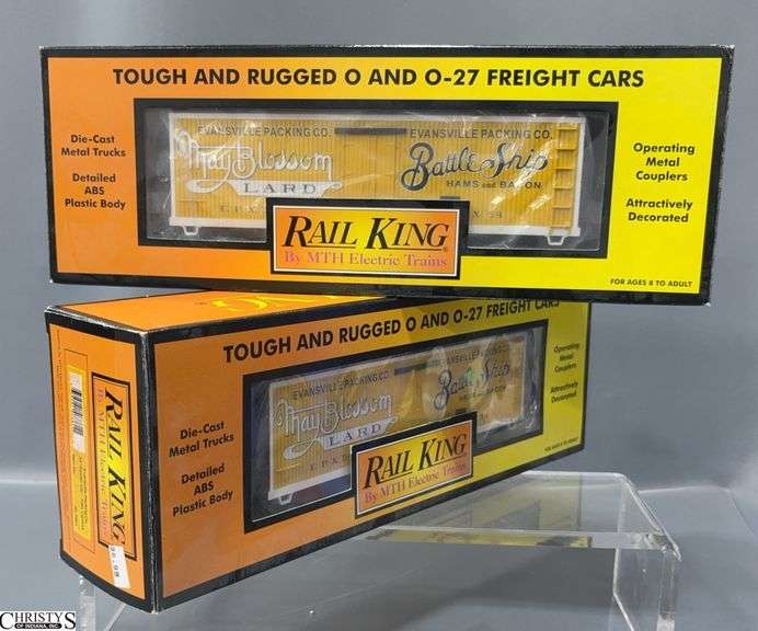 2 Rail King Evansville Packing Co. 34' Reefer Cars 30-7865 image