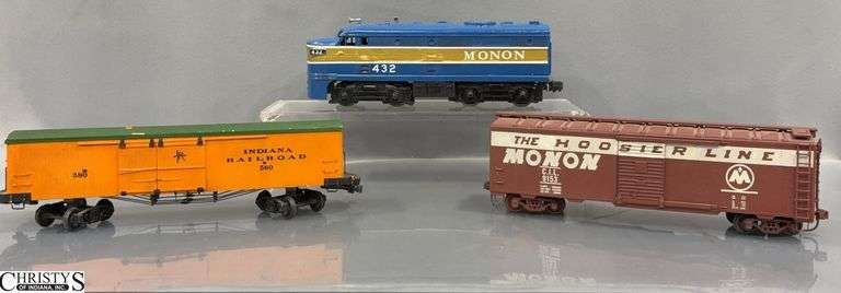 Custom Painted Engine, 2 Boxcars image