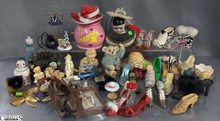 Shoe Collectibles, Mini Hat Displays, Brass Four Leaf Clover, Coasters image
