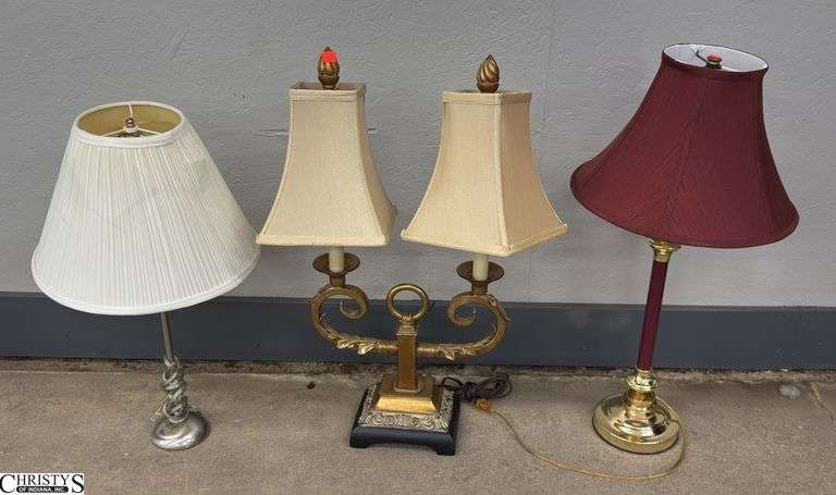 3 Table Lamps 27" Tallest image