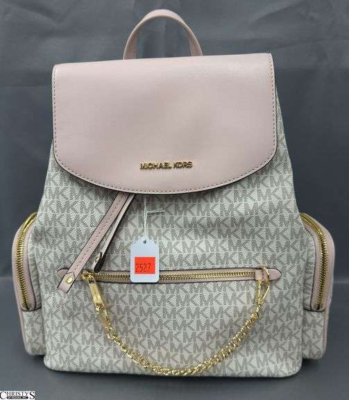 Michael Kors Jet Set Large Logo Backpack Pink, NOT Authenticated 13"W 13"H 6"D image