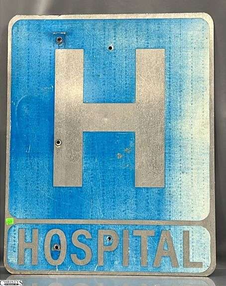 Hospital Road Sign 24x30 image