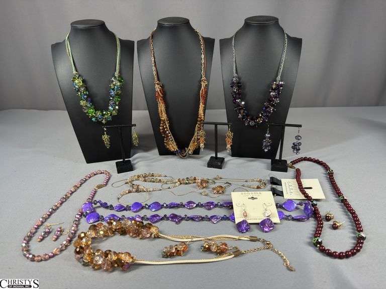 8 Matching Necklace and Earrings Sets image