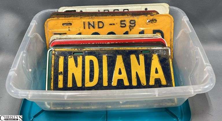 Vintage Indiana License Plates 50-80's image