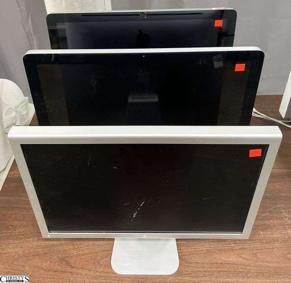 *model number photos 3 Apple Computer Monitors - Untested - 21" of largest screen image