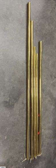 5 Brass Tone Chime Poles - 56" of longest piece image