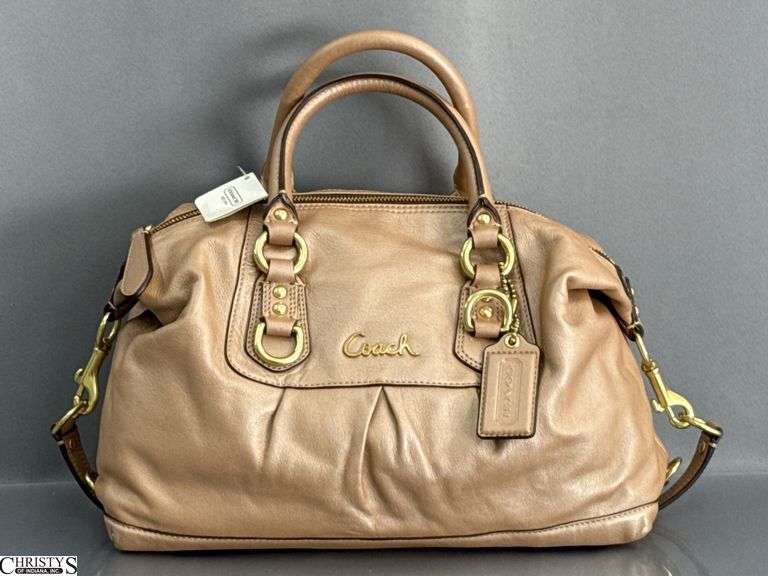 Ashley COACH Beige Hand Bag, NOT Authenticated image