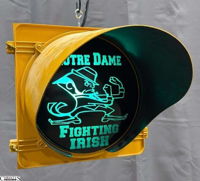 Fighting Irish Notre Dame Crosswalk / Traffic Traffic Control Technologies Sign 15x14" image