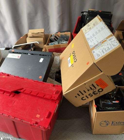 Skid Various Electronics, Laptop Shells, Cameras, Routers, Misc - Untested - SKID NOT INCLUDED image