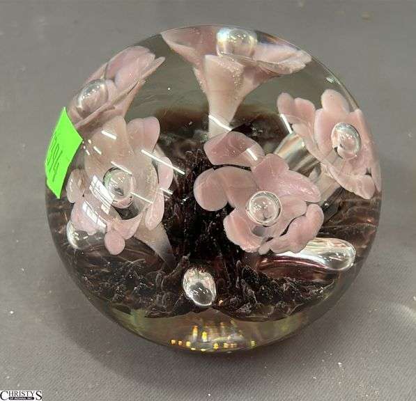 2000 Joe Rice Art Glass Paperweight - 3" image