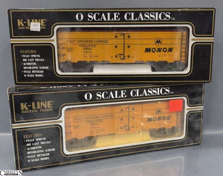 2 K-Line O Scale Monon Classic Box Car, K-7614 image