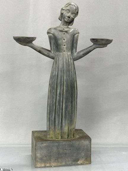 Composite "Bird Girl" Statue 17x27" Tall image