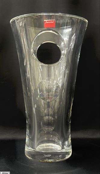 Large Baccarat Crystal Vase 8.5"x15" Tall, Very Heavy image