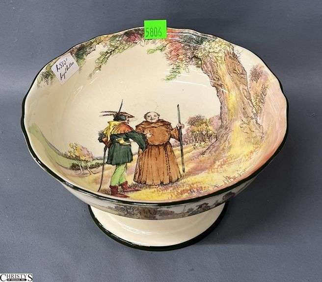 Royal Doulton "Under the Greenwood Tree" Footed Bowl D6341 Measures 8"x4" image
