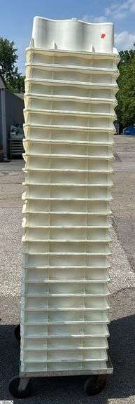 Rolling Cart With Plastic Bins, 24x17x7" Of Bins image