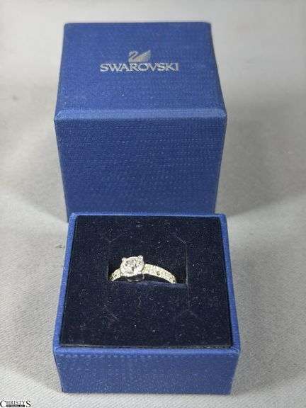 Swarovski Ring in a Blue Swarovski Box image