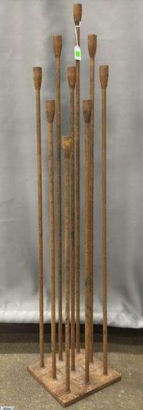 9 Flame Iron Rustic Candelabra 47.25" Tall image