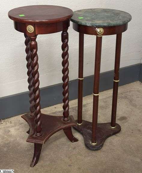 2 Contemporary Plant/Display Stands - 29" of tallest image
