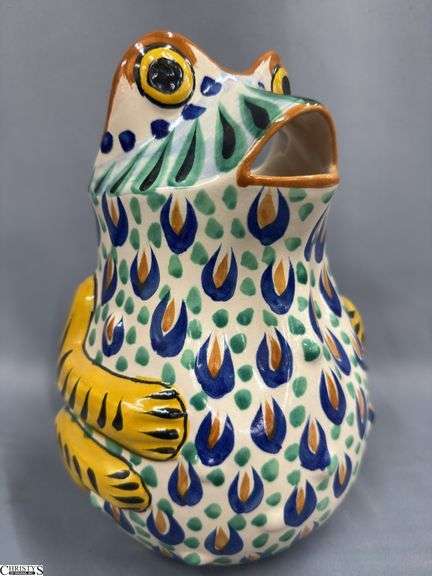 Made In Mexico Marked Frog Pitcher 10.5" image