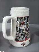 2 Baseball Steins.  Reds Stein 99 Hops House in Box and Made in Brazil Avon Baseball  Stein with Lid