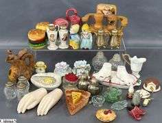 Salt and Peppers, Hands, Feet, Clear, Brass Color, Tourist, Hamburgers, Cake and Pies