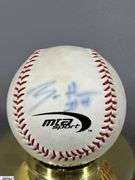 12 Signed Baseballs, 1 ASA Unsigned Softball, an Unsigned Wilson Baseball and a Stretchose Twin City's  Sanitary Tube Sock