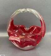 Art Glass Baskets, Ceramic Baskets, Lenox Bud Vase, Bavaria and Others, Tallest 6"