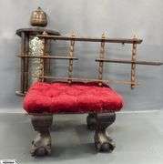 Claw And Ball Tufted Foot Rest, Wall Sconce, Display Shelf