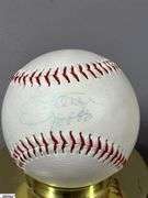 12 Signed Baseballs, 1 ASA Unsigned Softball, an Unsigned Wilson Baseball and a Stretchose Twin City's  Sanitary Tube Sock