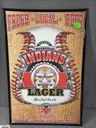 Indianapolis Indians Baseball Memorabilia.  Includes Trading Cards, Indians Scorecard, 11x17 Lager Poster, Bill Buckner Autographed Indians Ball and Photograph